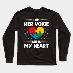 I Am His Voice He Is My Heart Long Sleeve T-Shirt